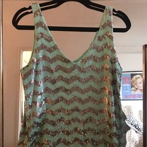 Sequin jcrew tank